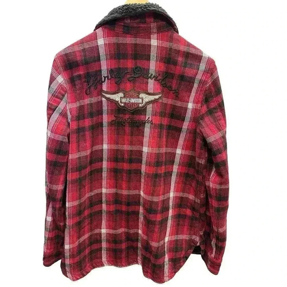 Harley-Davidson Heritage Silver Wing 'Shacket" (Shirt Jacket) Women’s Size M - Picture 4 of 12